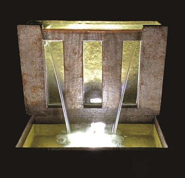 Laguna Wall Fountain is its wide copper spill transform your outdoors